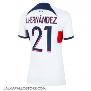 Paris Saint-Germain Lucas Hernandez #21 Vieraspaita Naisten 2023-24 Lyhythihainen